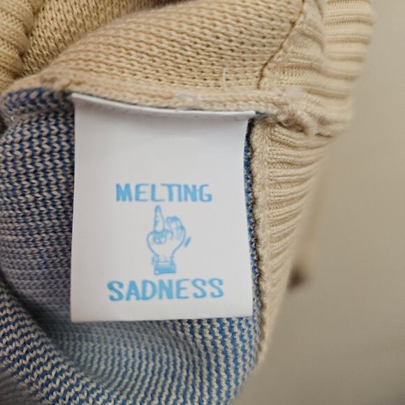 Melting Sadness RARE Karoro Christmas Beige Button Up Cardigan | SZ 3 - Large - Picture 9 of 11